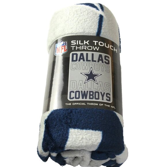 NFL Dallas Cowboys Football Silk Touch Throw Fleece Blanket 45 x 60 in NWT - Picture 1 of 4